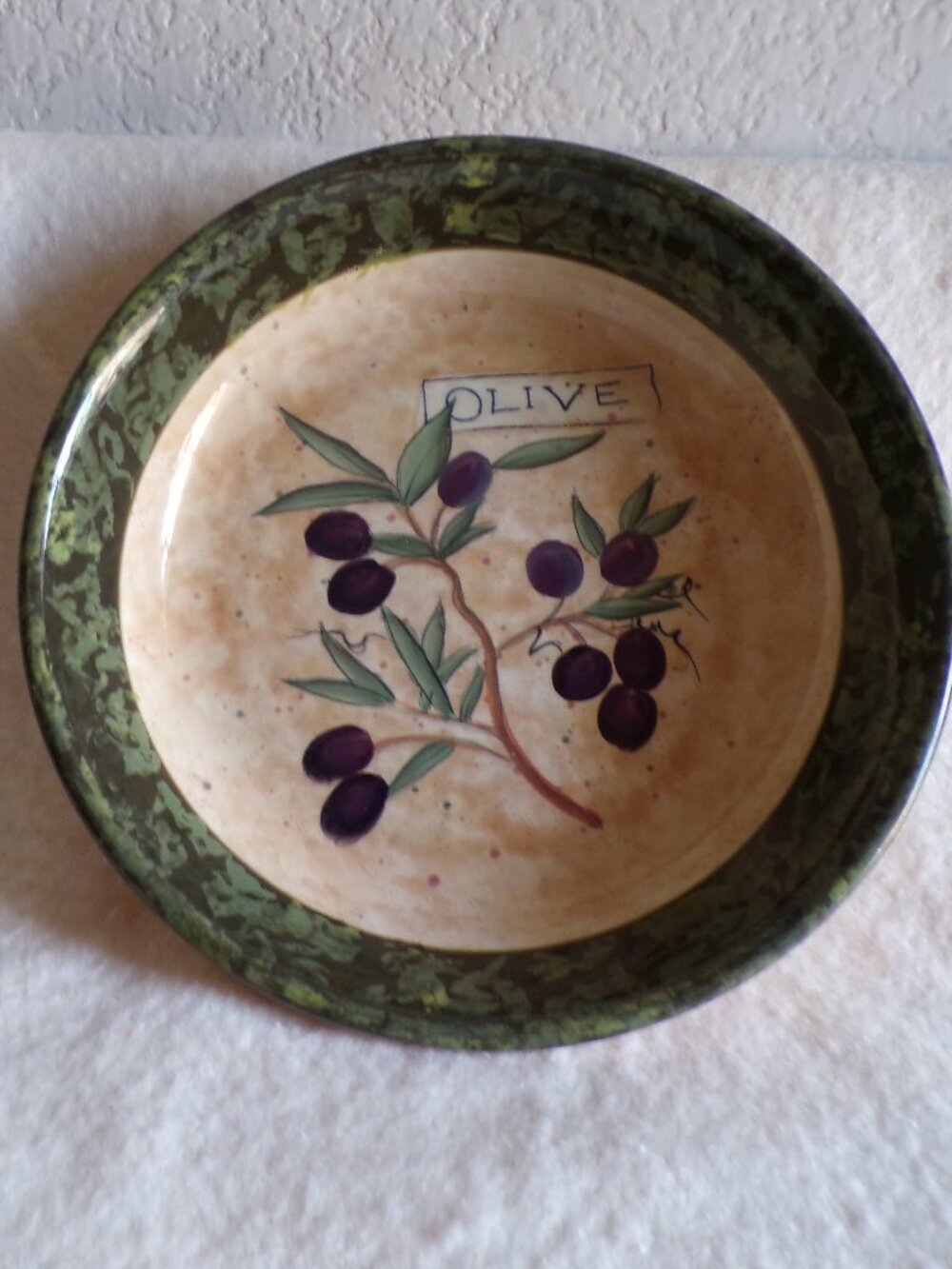 Susan Winget Pasta Bowl Certified International 9 1/4" Olive